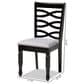 Baxton Studio Lanier Side Chair with Gray Cushion in Espresso Brown (Set of 4), , large