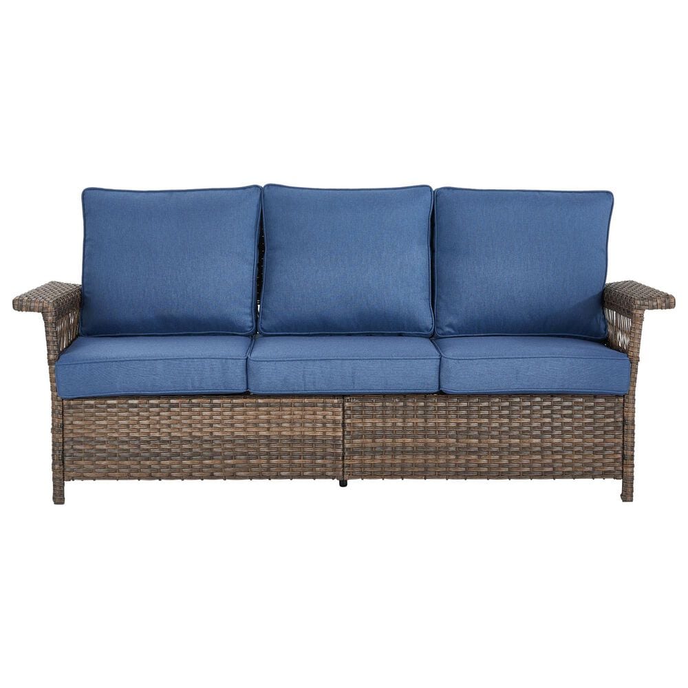 Sunwell Garden 5-Piece Patio Conversation Set with Swivel Chairs in Navy, , large