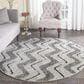 Safavieh Adirondack ADR121P 6" Round Silver and Charcoal Area Rug, , large