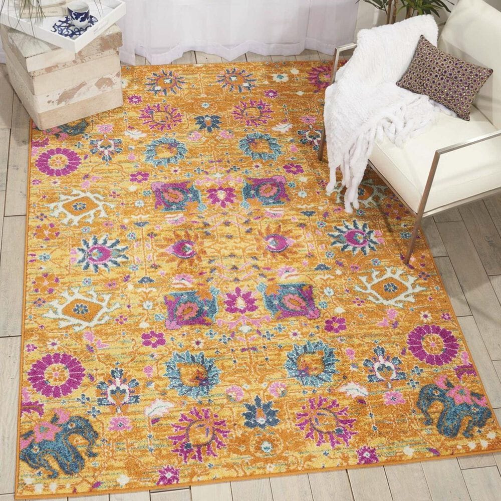 Nourison Passion PSN01 6"7" x 9"6" Sun Area Rug, , large
