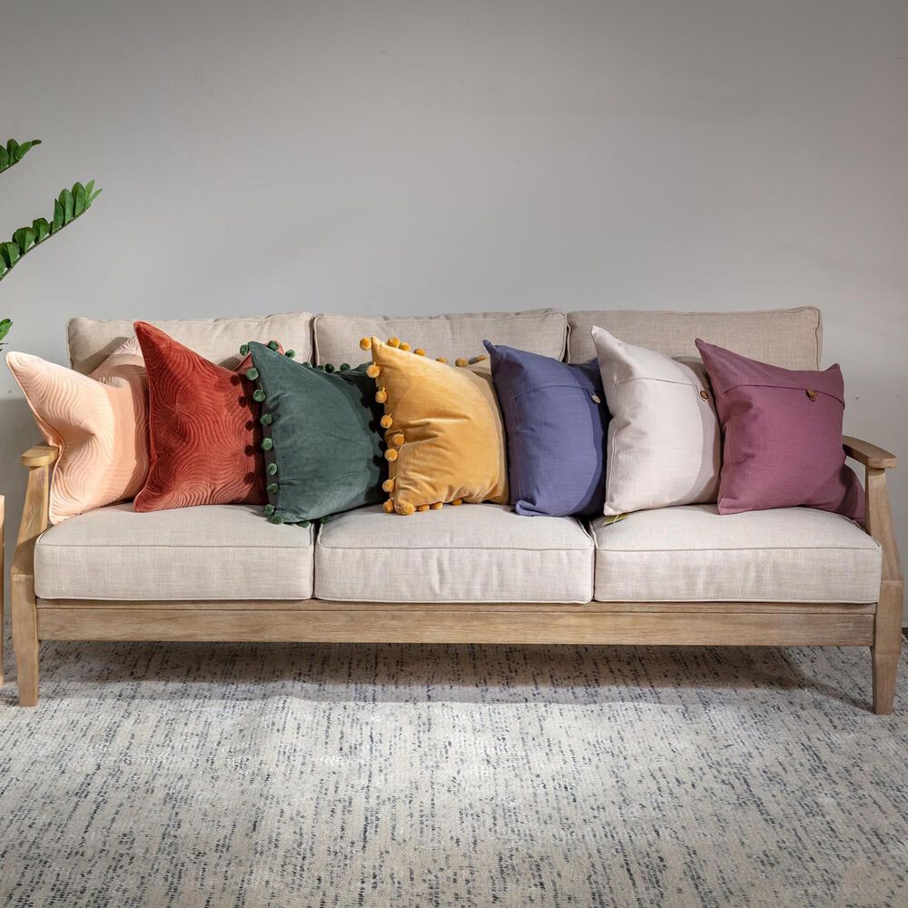 Ashley Clare View Sofa with Beige Cushion in Antique Teak, , large