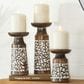Maple and Jade Handmade Tree Candle Holder in Brown and Whitewashed (Set of 3), , large