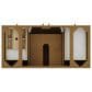 James Martin Hudson 48" Single Bathroom Vanity in Honey Oak with Single Hole 3 cm White Zeus Silestone Top and Rectangular Sink, , large