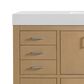 37B Alanya 60" Single Bathroom Vanity in Warm Oak with White Composite Stone Top, , large