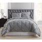 Pem America Truly Soft Pleated 2-Piece Twin XL Duvet Set in Grey, , large