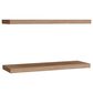 Hearth and Haven Ecco32" Floating Wall Shelf in Light Brown (Set of 2), , large
