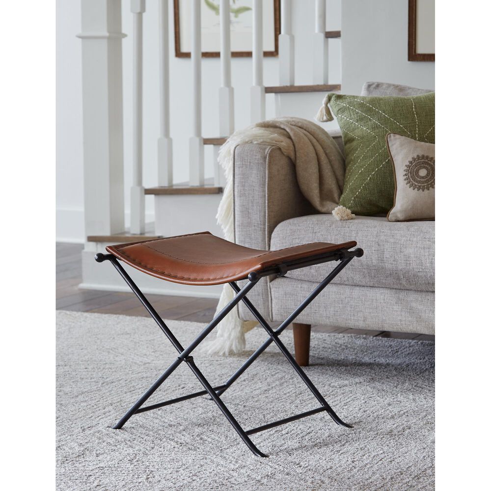 Martin Svensson Home Silla Bench with Cinnamon Brown Cushion in Black, , large