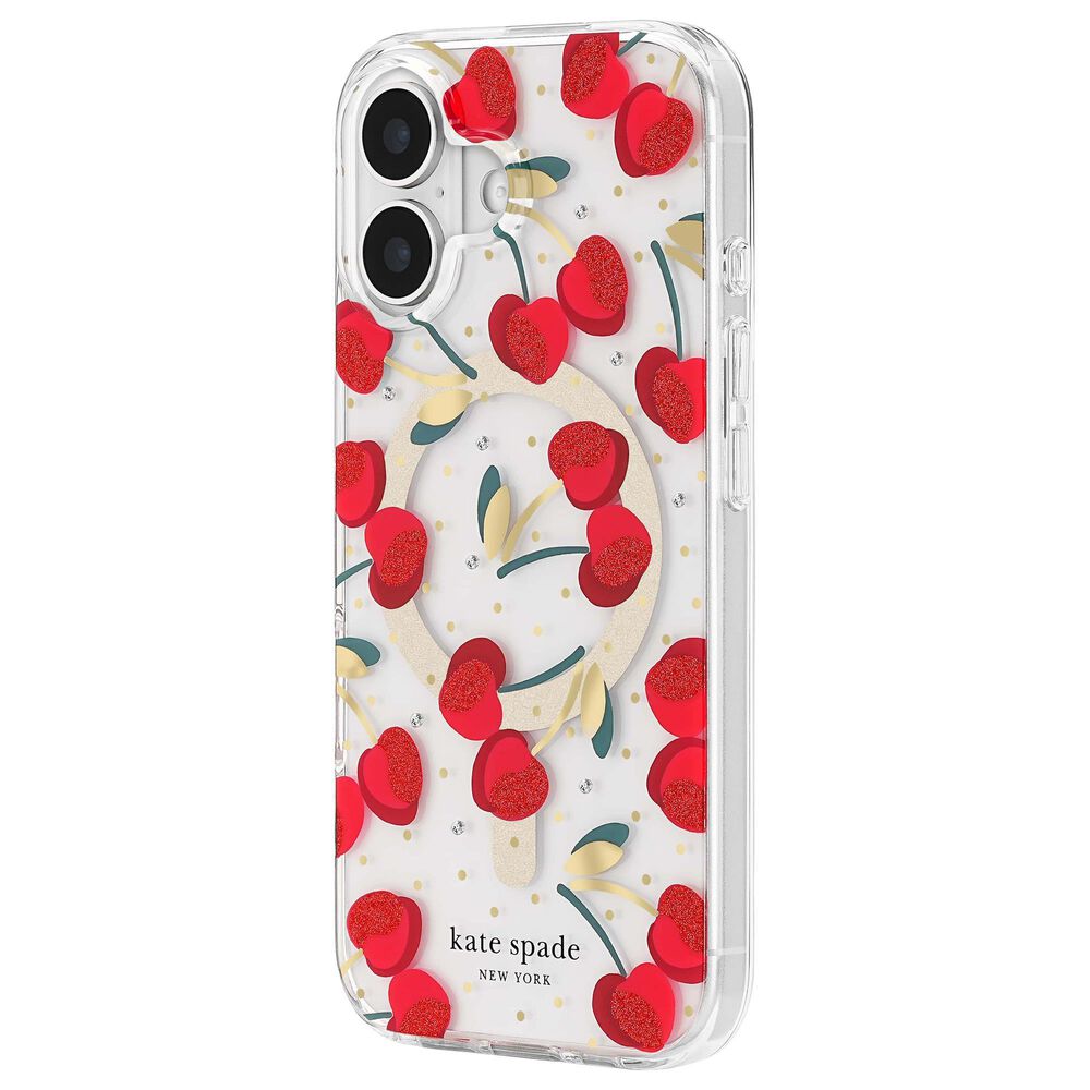 Kate Spade Protective MagSafe Case for Apple iPhone 17 in Cherry Dot, , large