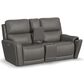 Flexsteel Carter Power Reclining Loveseat in Gray, , large