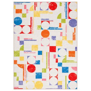 Safavieh Kids Playhouse 3"3" x 5"3" Ivory and Red Rug, , large