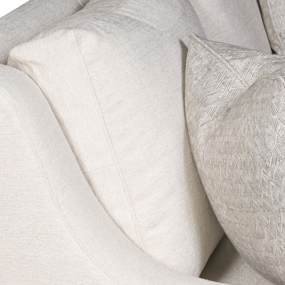 Bernhardt Germain Stationary Loveseat in White and Cream, , large