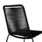 Blue River Shasta Outdoor Dining Chair with Rope Seat in Black (Set of 2), , large