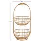 Maple and Jade 20" Traditional Metal Storage Basket in Gold, , large