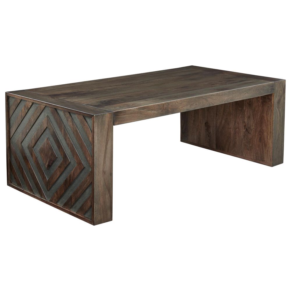 Ashley Dreggan Rectangular Cocktail Table in Warm Walnut, , large