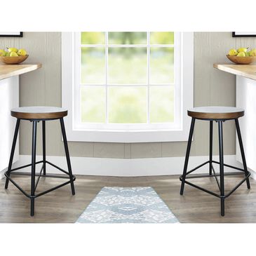 Carolina Cottage Illona 24" Counter Stool in Elm/Black (Set of 2), , large