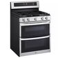 LG 6.9 cu. ft. Smart Gas Double Oven Freestanding Range with ProBake Convection and Air Fry in Stainless Steel, , large