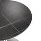 Leisuremod LeisureMod Verve Collection 48 Round Dining Table, Brushed Chrome Base with Sintered Stone Black Top, , large