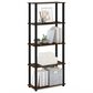 HOMLUX 5-Tier Display Rack in Amber Pine and Black, , large