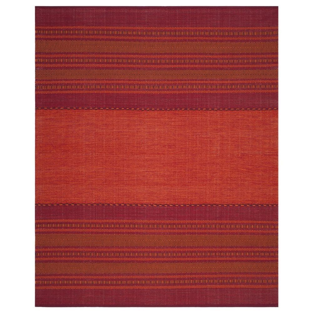 Safavieh Montauk MTK215A 9" x 12" Orange and Red Area Rug, , large