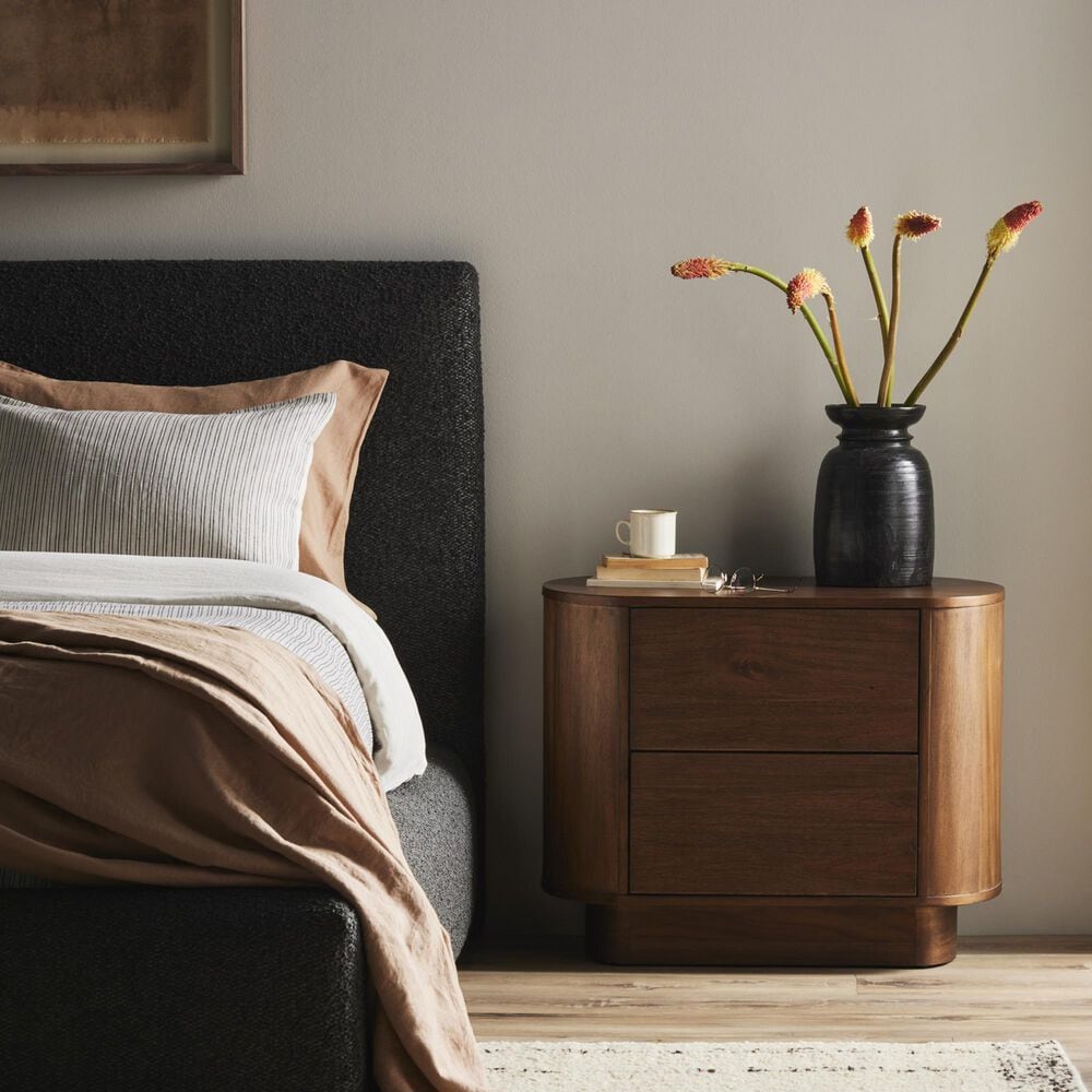 Four Hands Paden 2-Drawer Nightstand in Seasoned Brown Acacia, , large