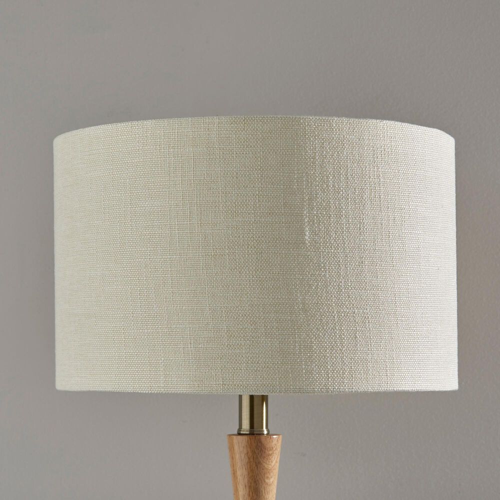 Adesso Eve Floor Lamp in Natural and Antique Brass, , large
