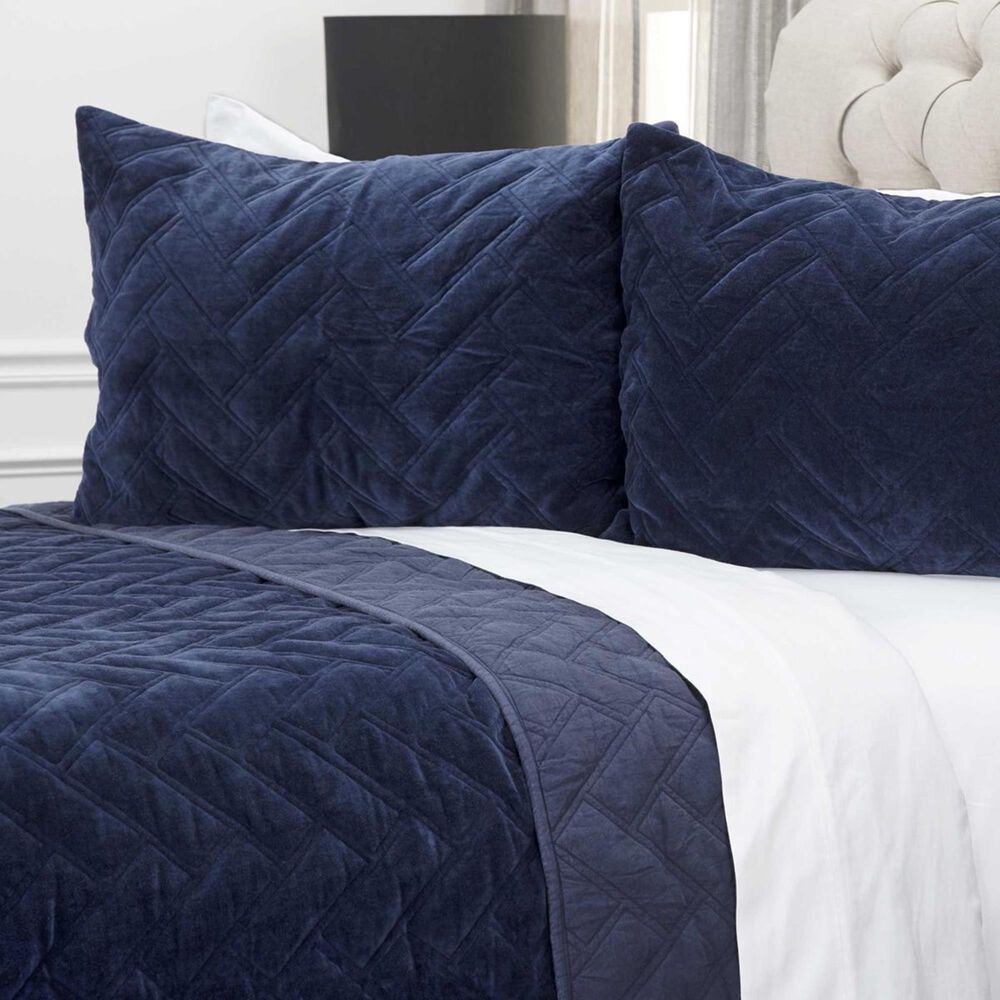 Rizzy Home Riviera Donny Osmond 20&quot; x 36&quot; King Sham in Indigo, , large