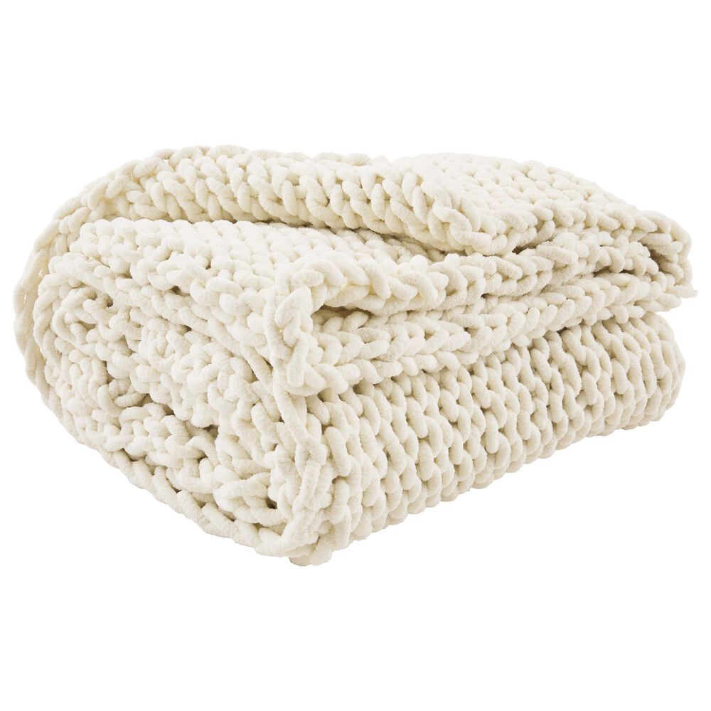 Ashley Chaddon 51" x 62" Throw in Ivory, , large