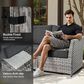 HOMLUX 6-Piece Patio Conversation Set in Black, , large