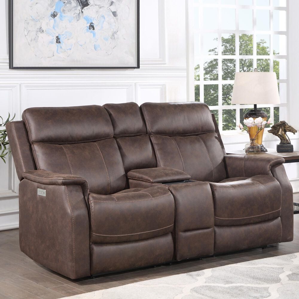Steve Silver Valencia Power Recliner Console in Walnut, , large