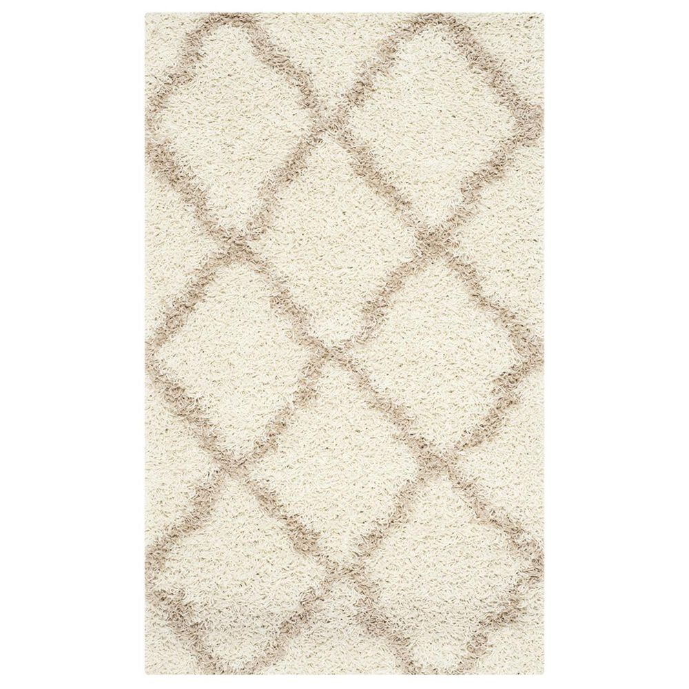 Safavieh Dallas Shag SGD257B-4 4" x 6" Ivory/Beige Area Rug, , large
