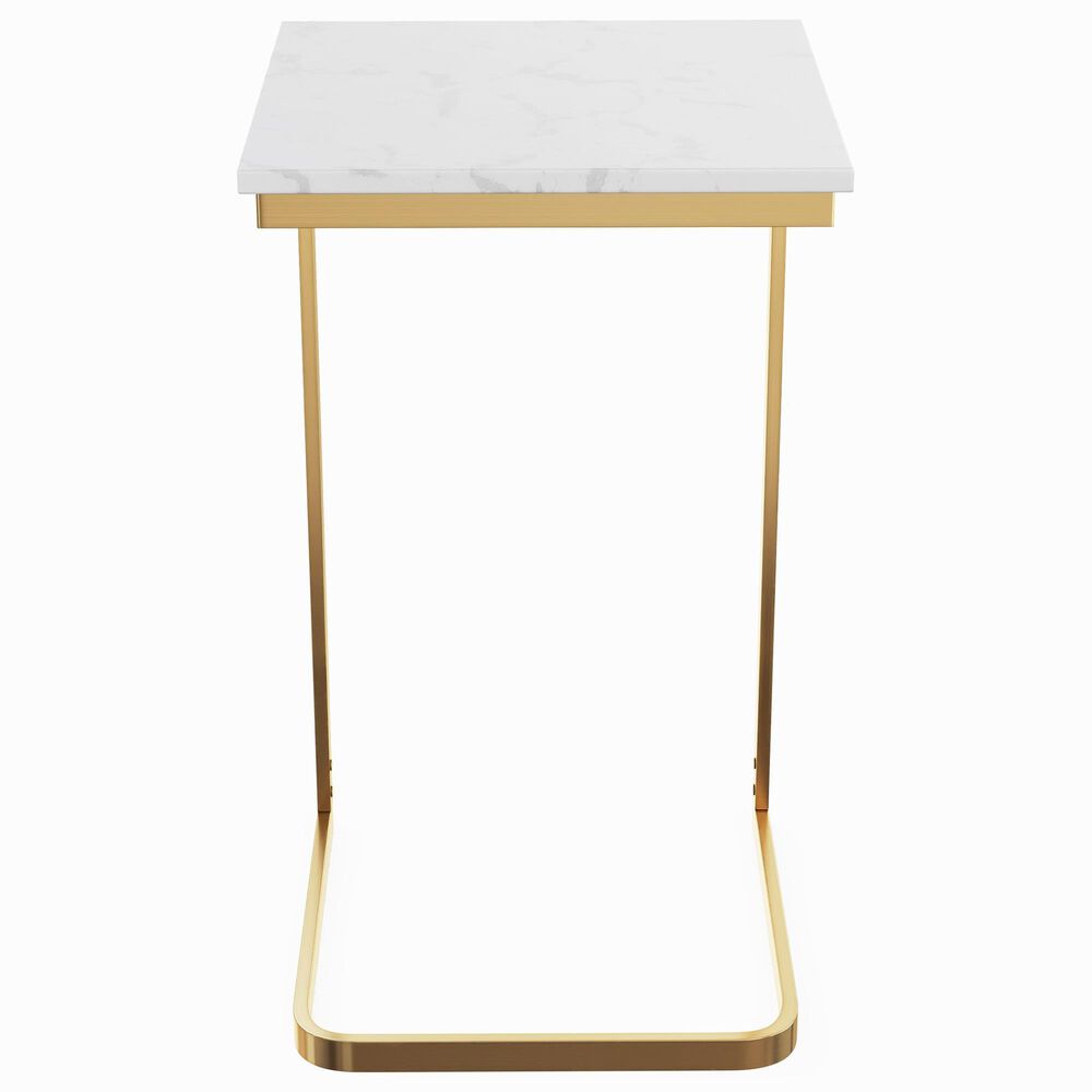 Timberlake C-Table in Gold and White, , large