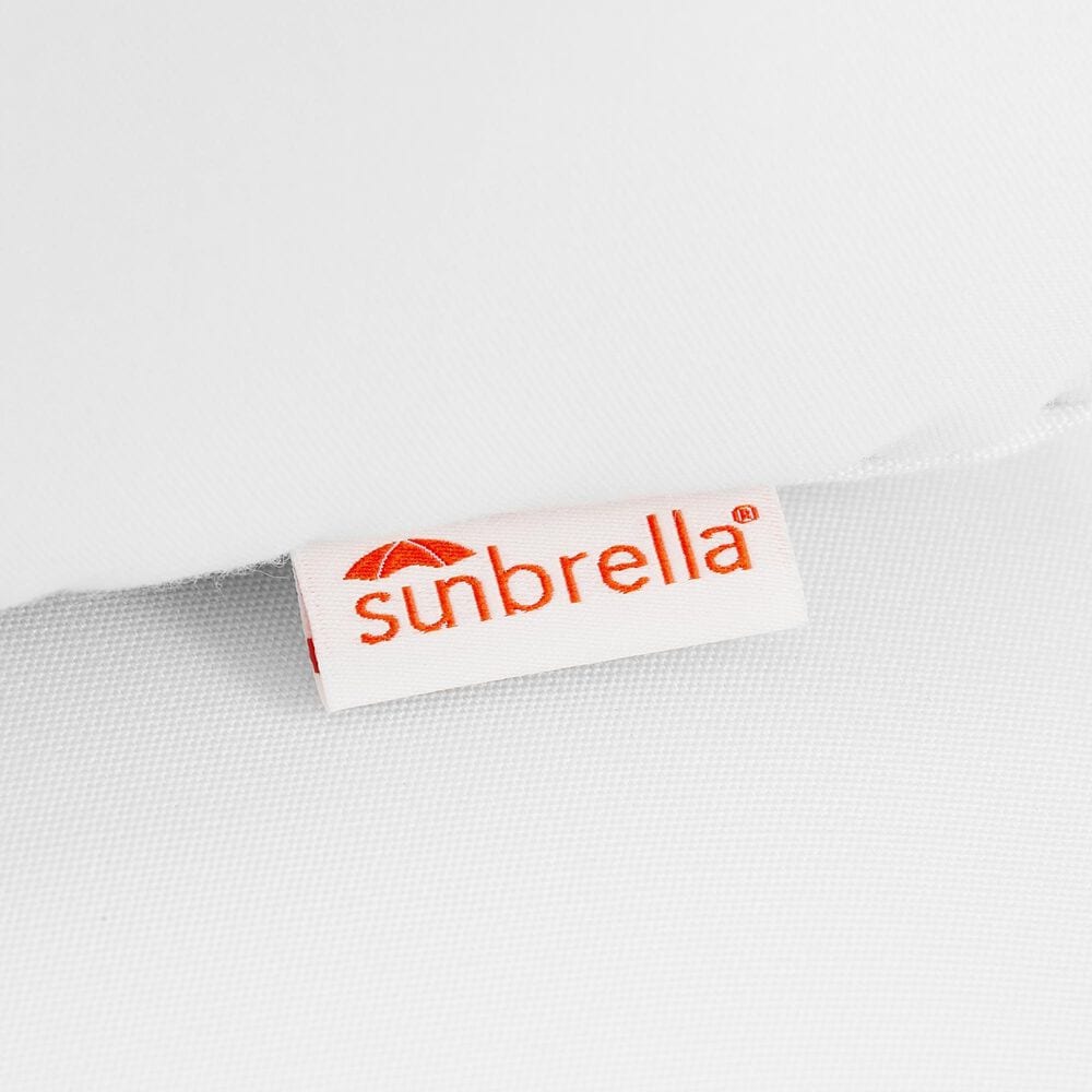 Linon Home Decor Holland Patio Ottoman in White, , large