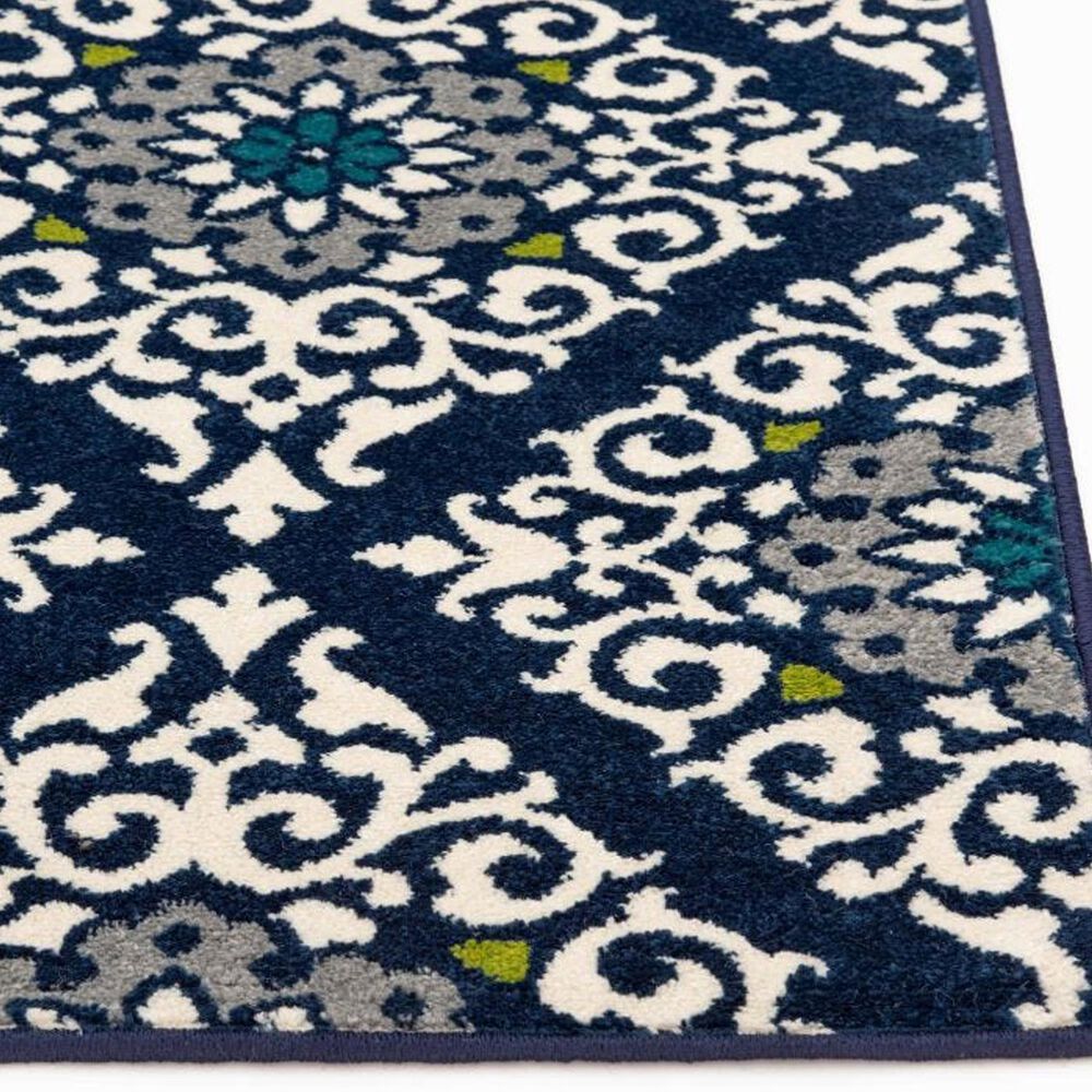 Central Oriental Trisha Yearwood Renew Centerville 7&#39;10&quot; x 9&#39;10&quot; Snow and Sapphire Area Rug, , large