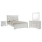Crown Mark Amalia 4-Piece King Bedroom Set in White, , large
