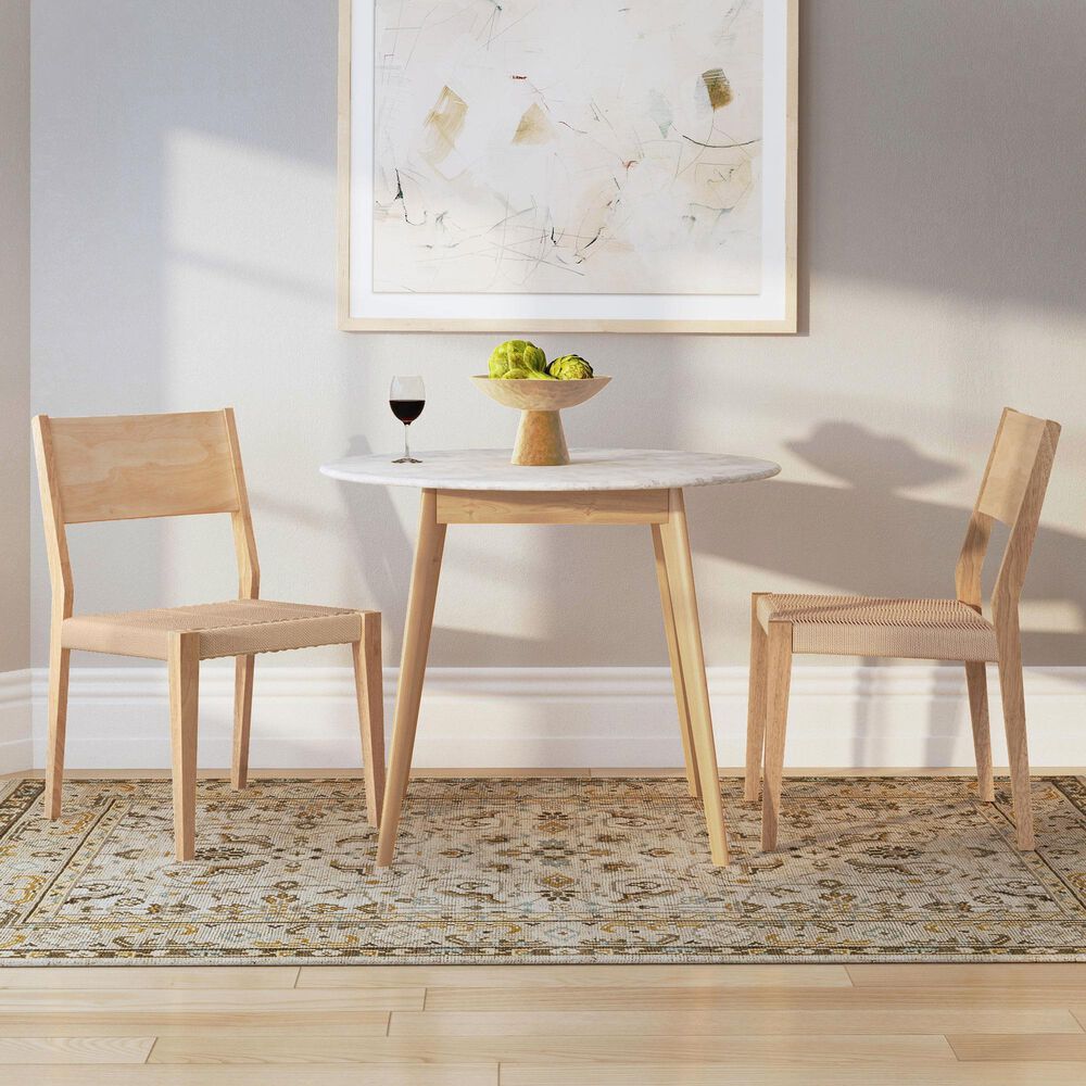 Linon Home Decor Cadence Side Chair with Woven Rope Seat in Natural (Set of 2), , large