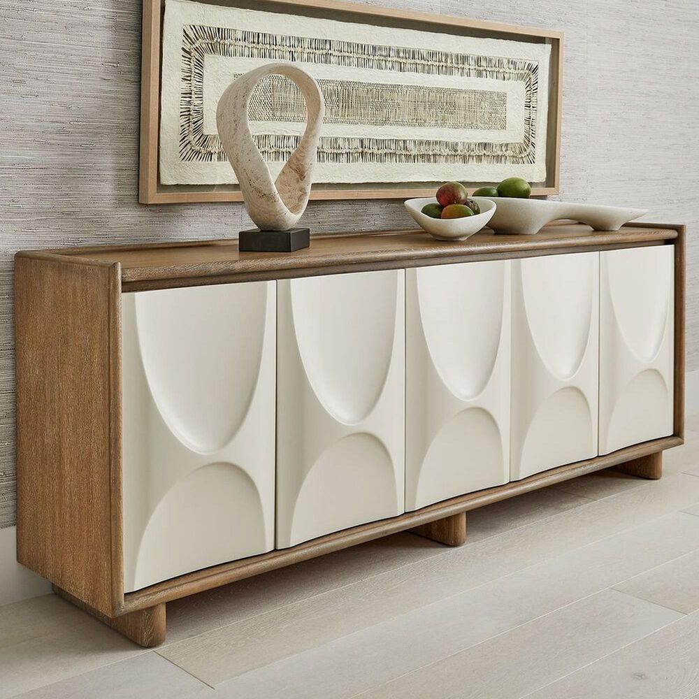 Uttermost Swoosh 5-Door Cabinet in Natural and Cream, , large