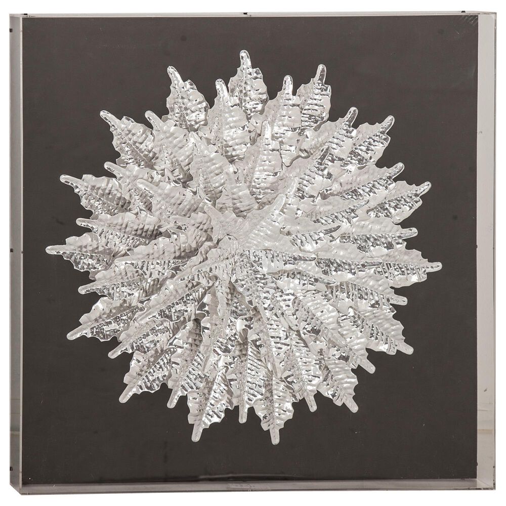 Maple and Jade 24" x 24" Glam Shadow Box Wall Decor in Black and Silver, , large