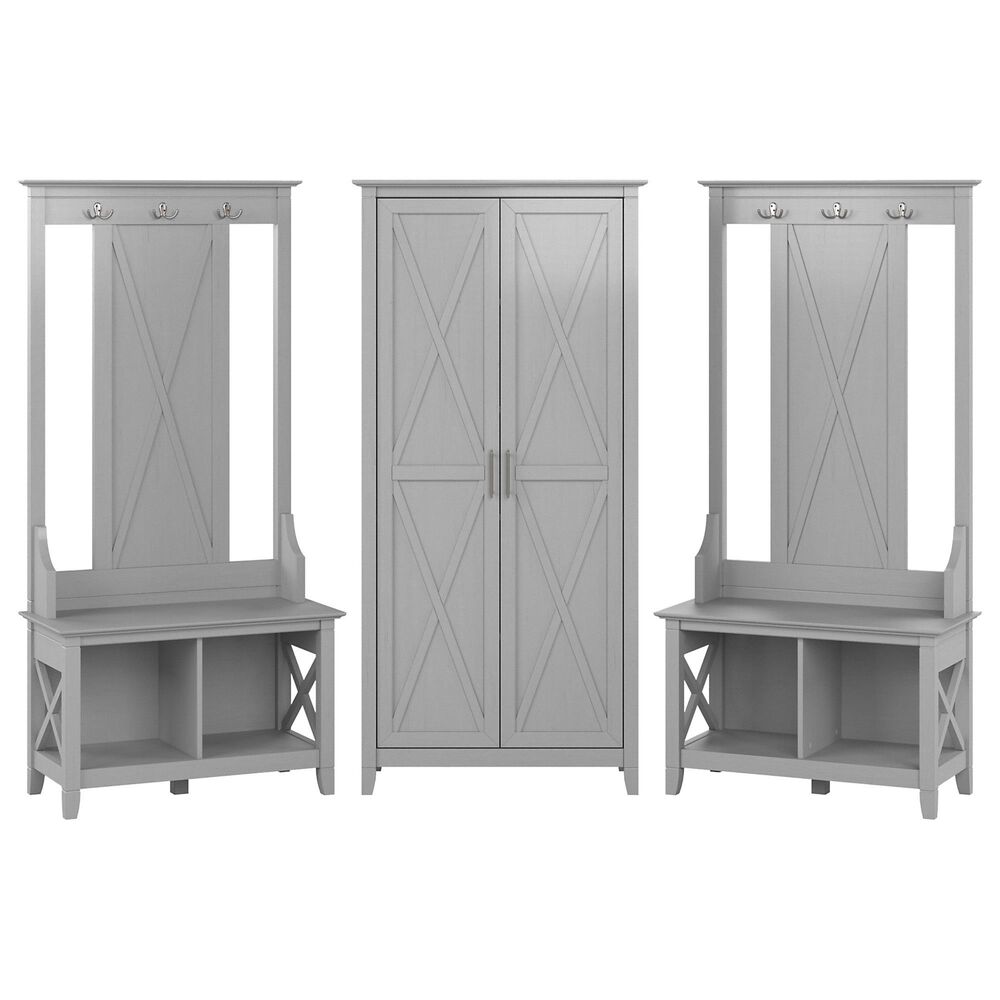 Bush Key West 3 Piece Entryway Storage Set in Cape Cod Gray, , large