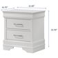Crown Mark Amalia 2-Drawer Nightstand in White, , large