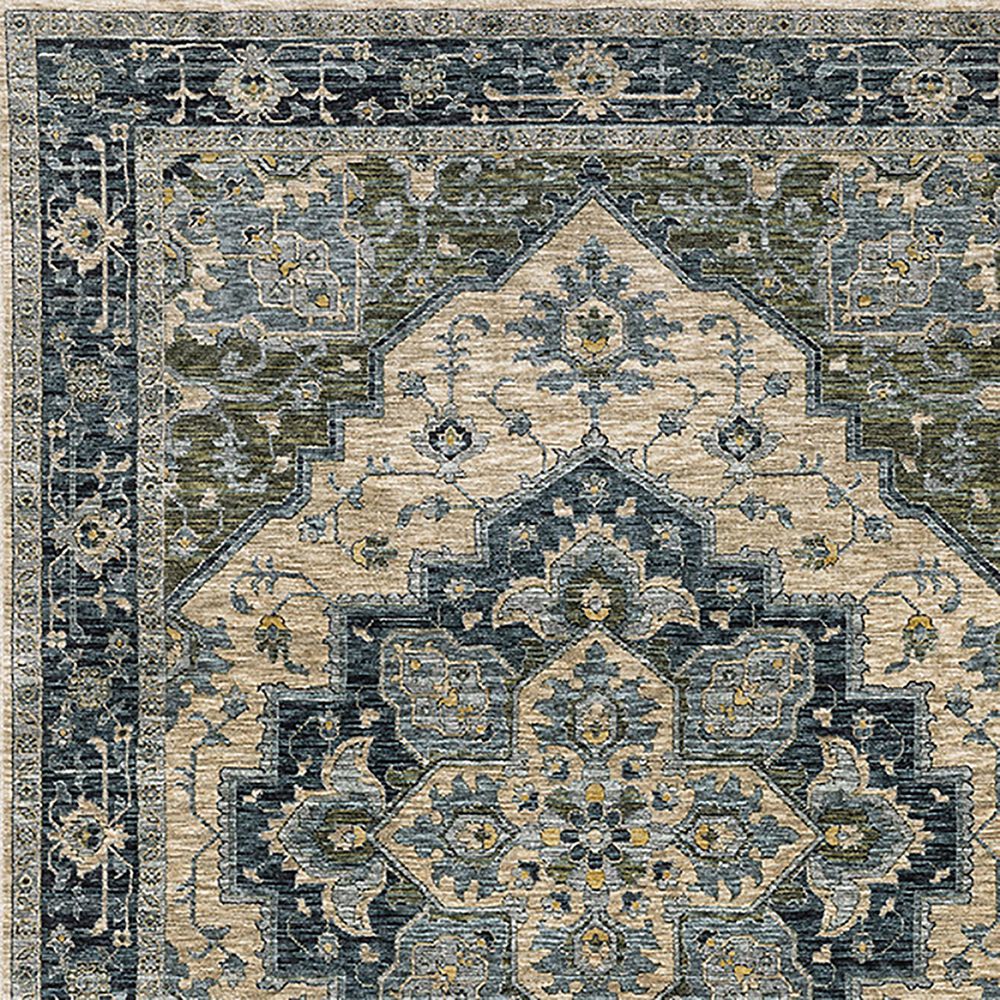 Oriental Weavers Aberdeen Oriental 2&#39;3&quot; x 7&#39;6&quot; Blue Runner, , large