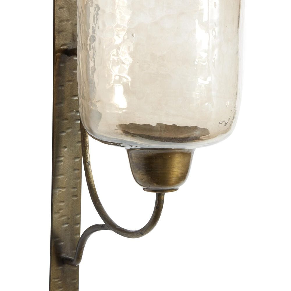 Maple and Jade Handmade Pillar Indoor/Outdoor Wall Sconce in Matte Bronze, , large