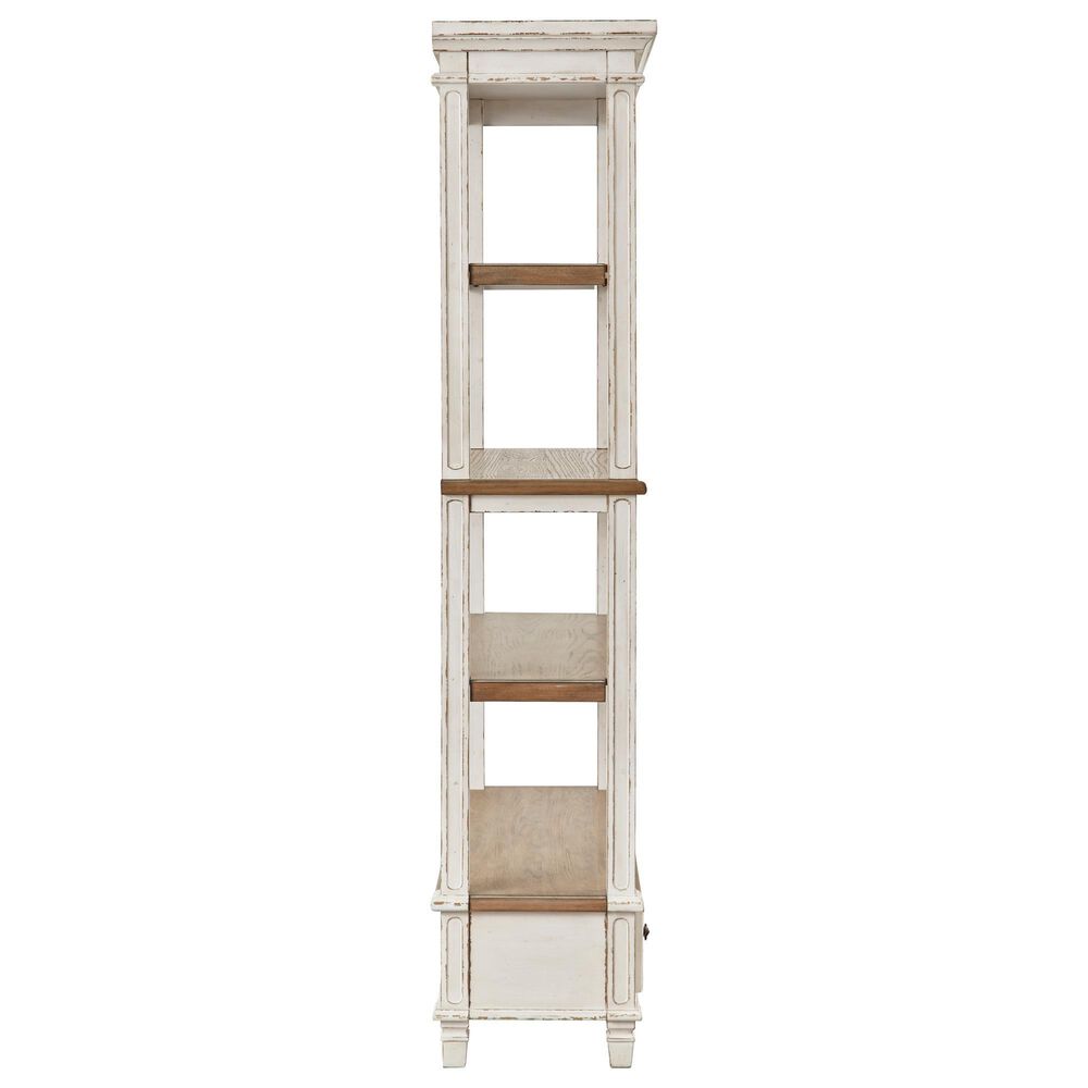 Ashley Realyn Bookcase in Brown and White, , large
