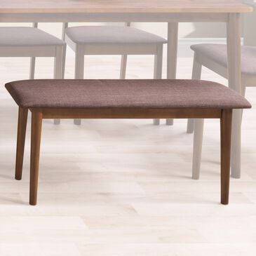 CorLiving Branson Dining Bench in Warm Walnut/Brown, , large