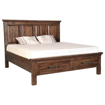 Cedar and Sage Hill Crest King Storage Bed in Dark Chestnut, , large