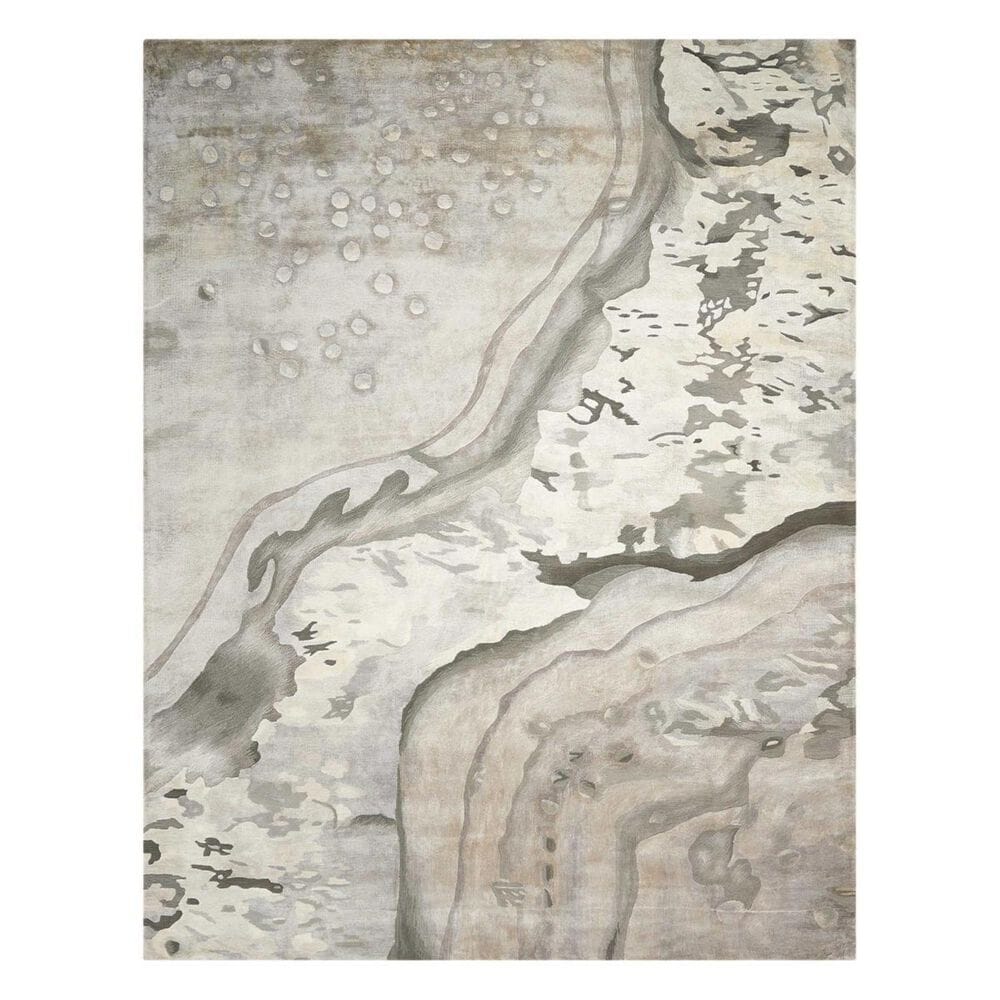 Nourison Prismatic PRS05 7"9" x 9"9" Silver Cloud Area Rug, , large