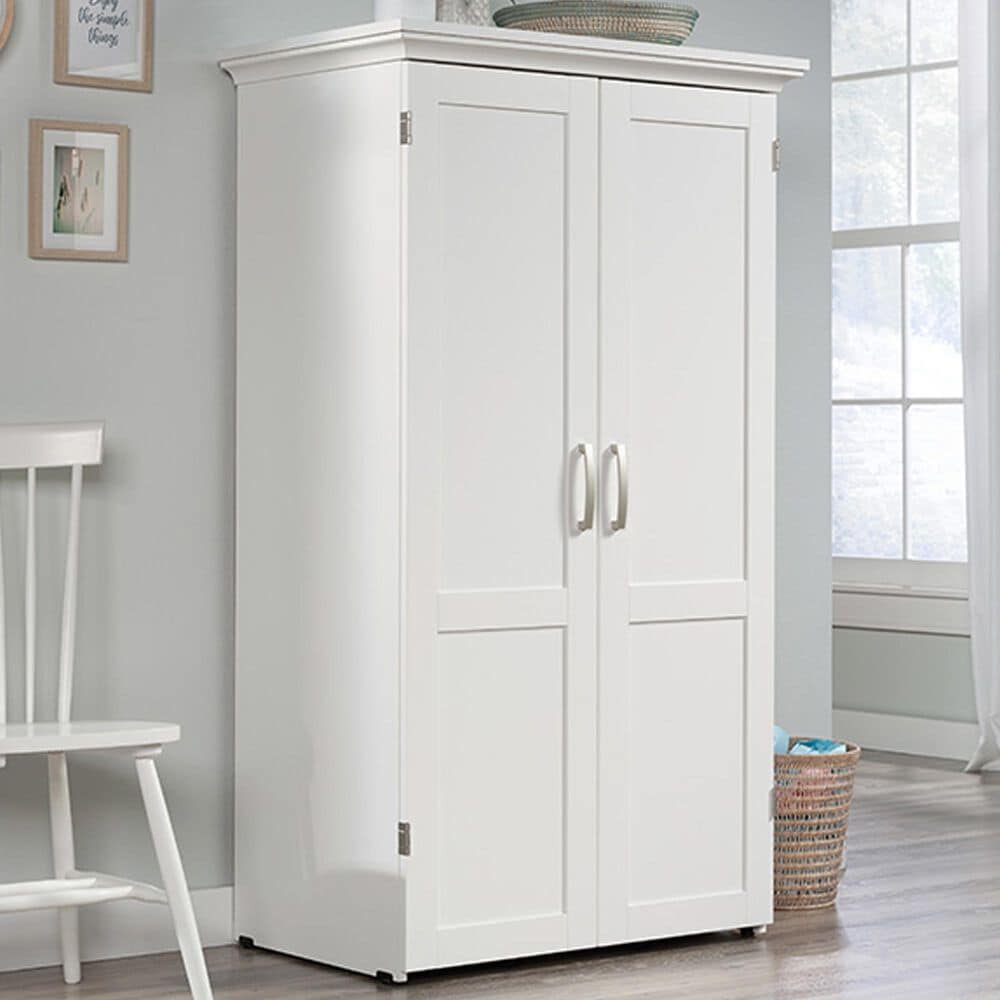 Sauder Select Craft and Sewing Storage Armoire in Soft White, , large