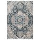 Surya Cardiff CDF-2307 Deep Teal, Blue, Light Gray, Medium Gray, Charcoal and Camel 6"7" x 9"6" Area Rug, , large