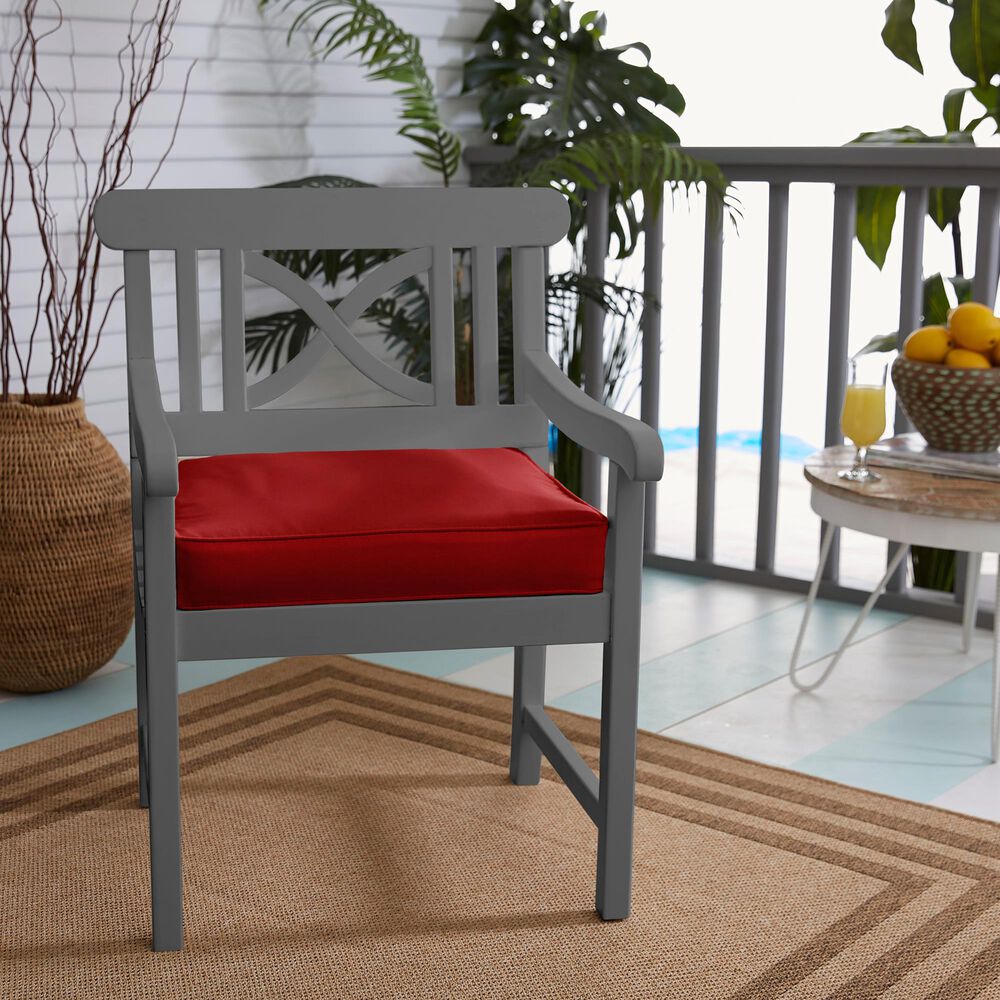 Sorra Home Sunbrella 20" Cushion in Canvas Jockey Red, , large