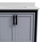 Lexora Home Ziva 30" Single Bathroom Vanity in Dark Grey with 2 cm White Quartz Top and Rectangular Sink, , large