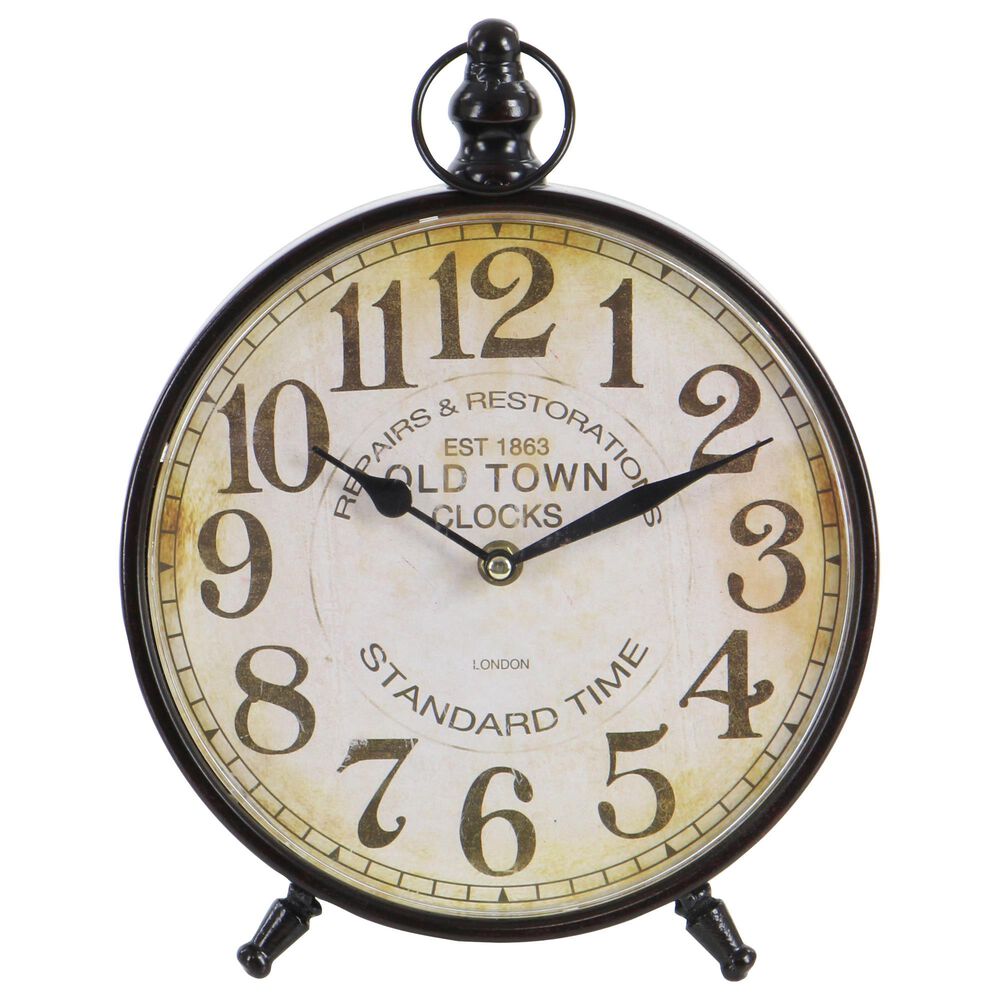 Maple and Jade Vintage Table Clock in Black &#40;Set of 4&#41;, , large